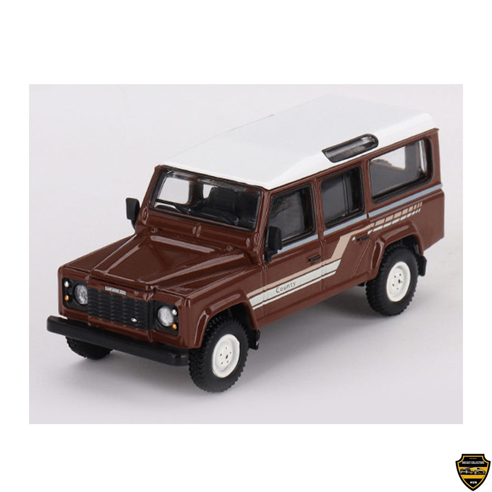 Mini GT 1:64 Land Rover Defender 110 1985 County Station Wagon – Russet Brown