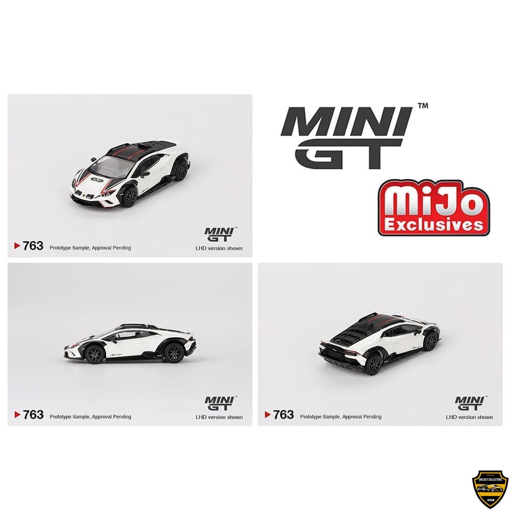 Mini GT 1:64 Lamborghini Huracán Sterrato – Bianco Asopo – MiJo Exclusives