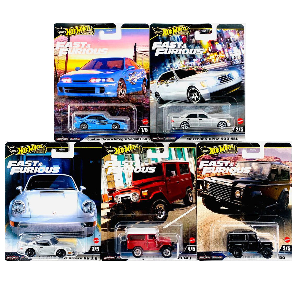 Hot Wheels Premium Set - Fast & Furious Premium 2024 G Set of 5 Cars