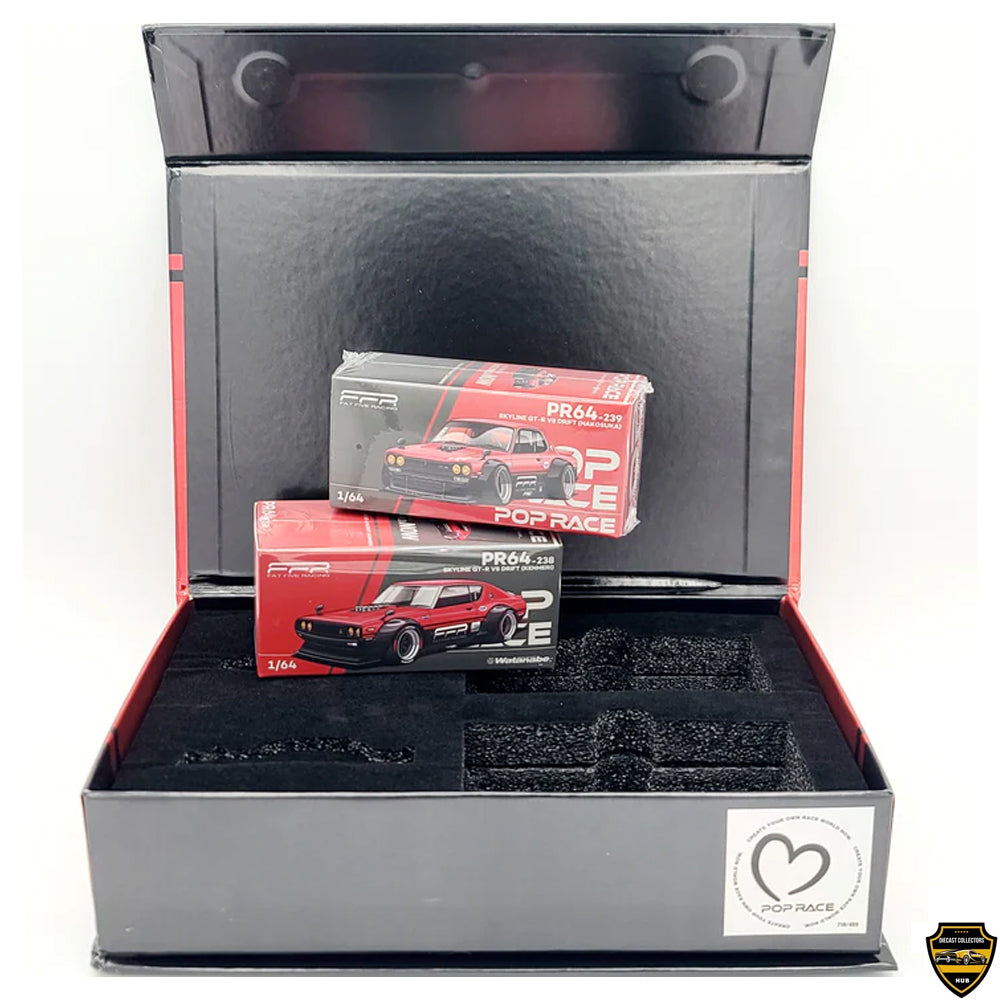 Pop Race Nissan Skyline GT-R V8 Drift Hakosuka / Kenmeri (2025 Fat Five Racing - Car Meet Box Set)