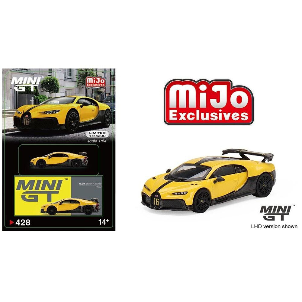 Mini GT 1:64 Bugatti Chiron Pur Sport  – White – Mijo Exclusives