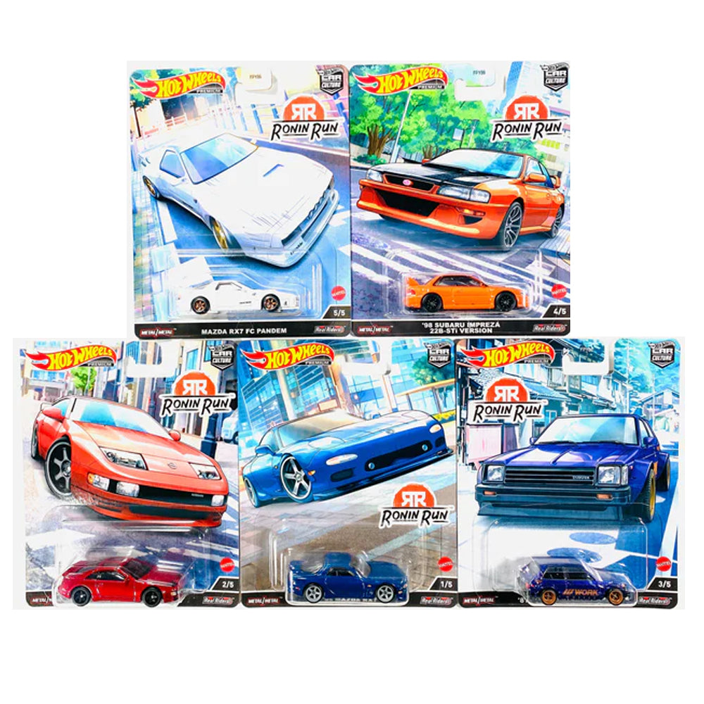 Hot Wheels Premium Set - Hot Wheels 2022 Car Culture Ronin Run (Set of 5 Cars)