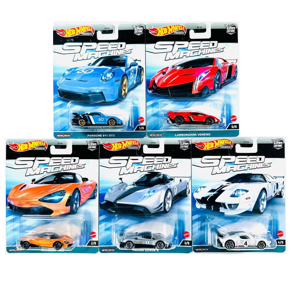 Hot Wheels Premium Set - 2023 Car Culture Speed Machines Case A (Set of 5 Cars)