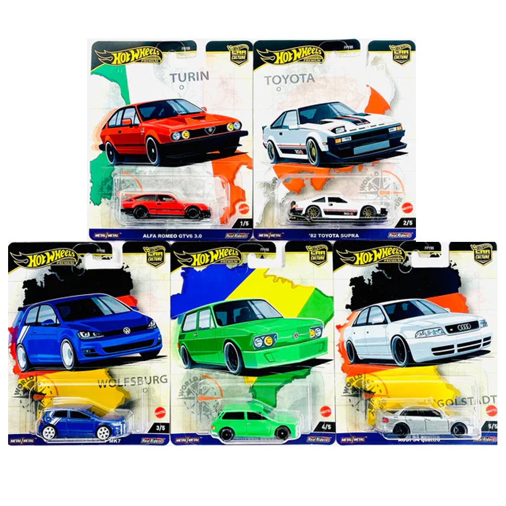 Hot Wheels Premium Set - 2024 Car Culture World Tour Case A (Set of 5 Cars)