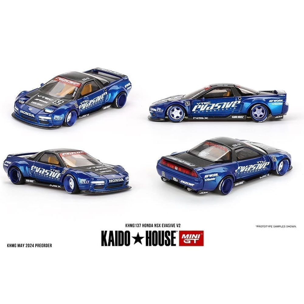 Kaido House x Mini GT 1:64 Honda NSX Evasive V2 – Blue