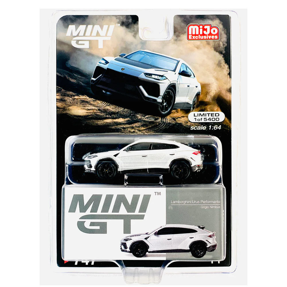 Mini GT 1:64 Lamborghini Urus Performante – Grigio Nimbus – MiJo Exclusives